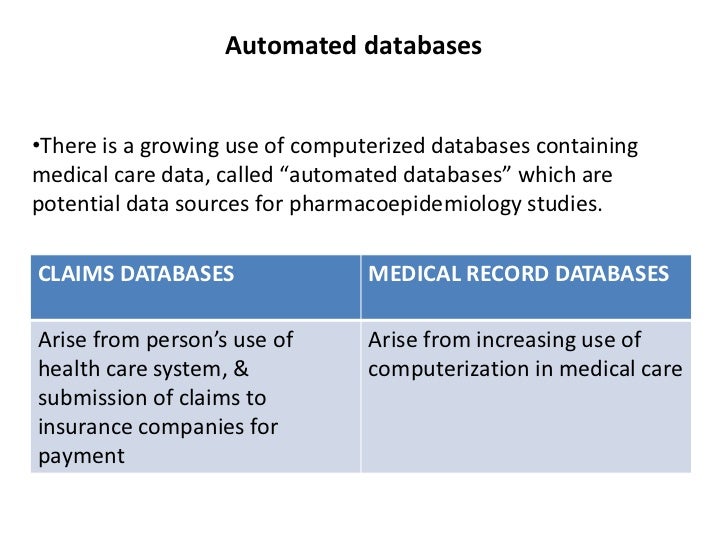 ad hoc data sources pharmacoepidemiology